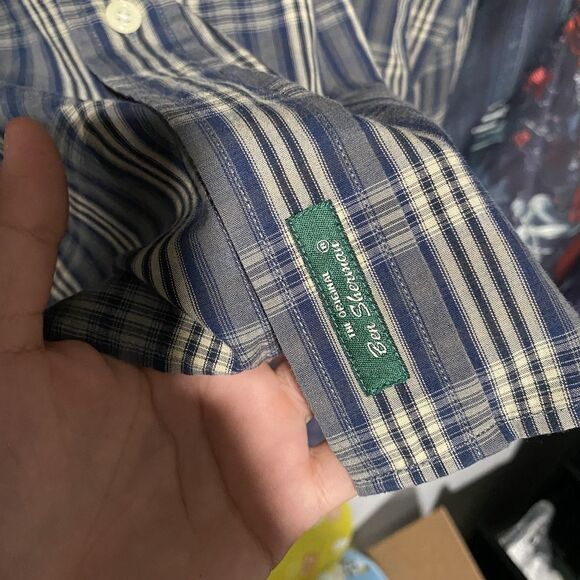 Vintage Ben Sherman Plaid Long Sleeve Casual Button Down Men's Shirt Medium - Picture 2 of 8